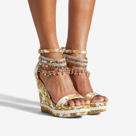 POMELINE EMBELLISHED CORK WEDGE